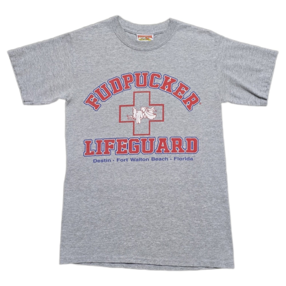 Vintage 2002 Fudphuckers Lifeguard T-Shirt Mens S‎ Vtg Double Sided Y2K